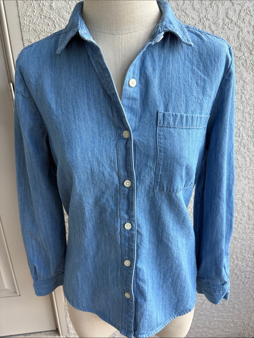 Style & Co. Light Blue Denim Button-Down Shirt